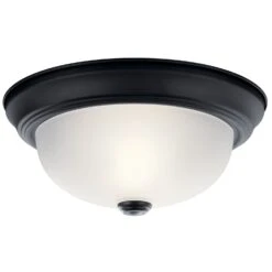 11.25" 2 Light Flush Mount Black